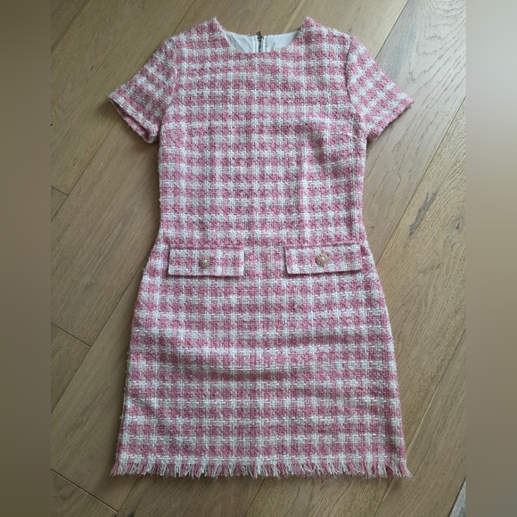 BeBop Dresses & Skirts - Pink and White Tweed Mini Dress